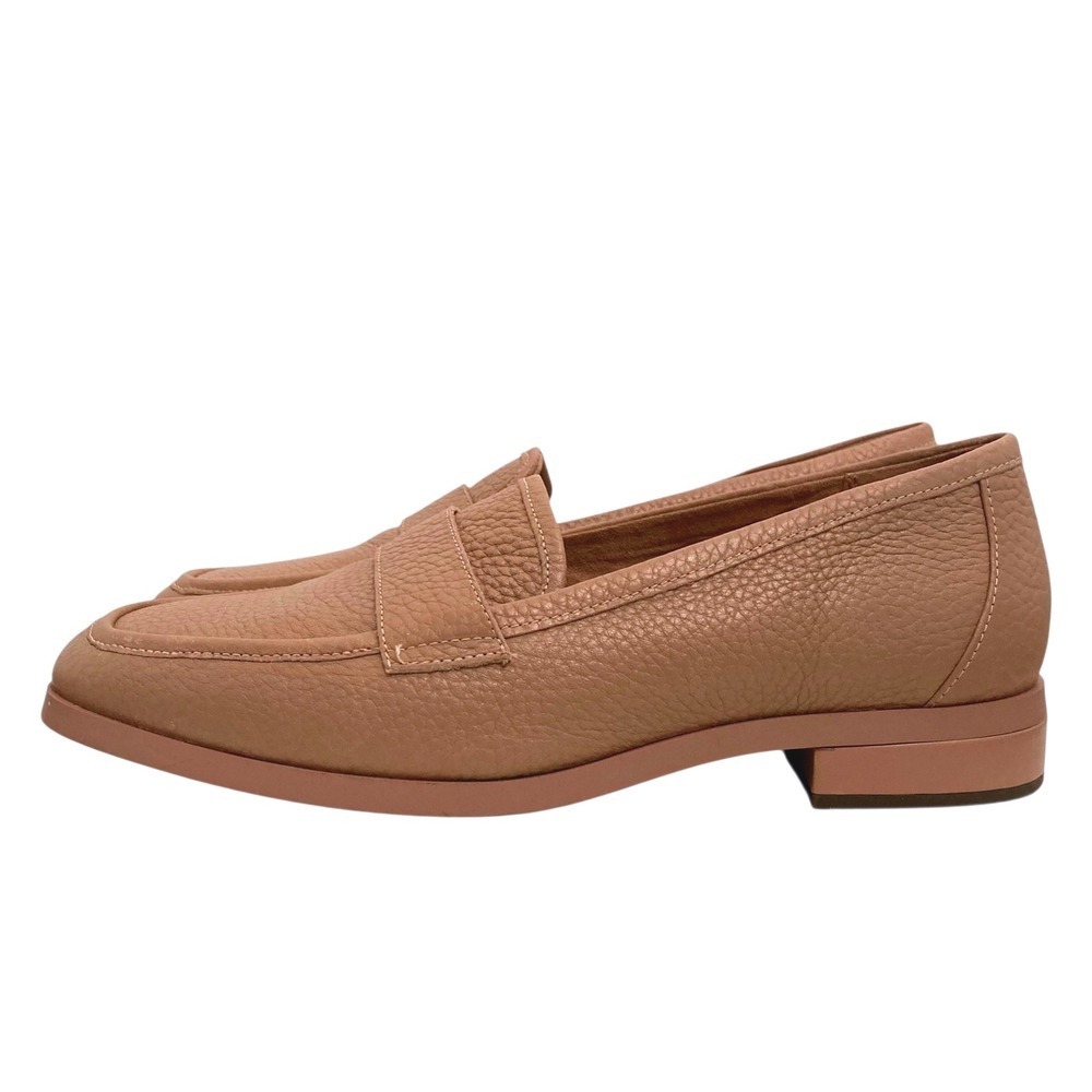 SOLD Vionic Sellah tan Leather Loafers shoes 9 Pebbled comfort preppy minimalist - Picture 9 of 15